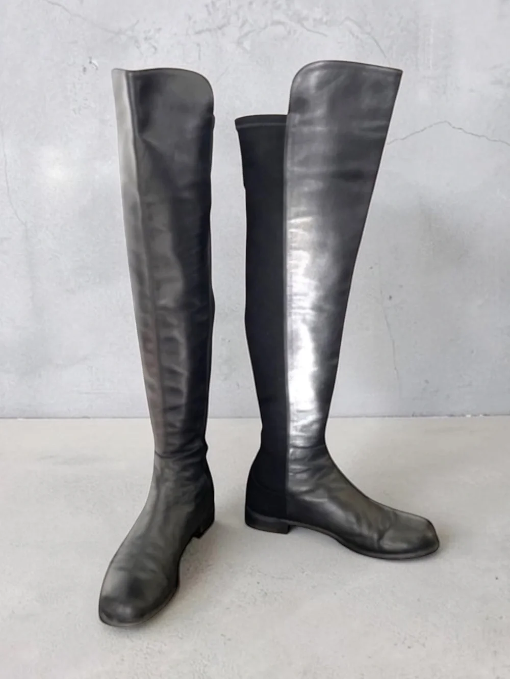 STUART WEITZMAN 5050 NAPPA LEATHER BACK STRETCH OTK BOOTS SIZE 11